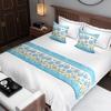 Flores creativas transfronterizas Toalla de pie de cama japonesa Bandera de cama Invitado de hotel En stock Salida de fábrica