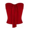 Top de Tubo con Lazo para Mujer en Verano, Top Rojo Sexy y Lujurioso con Envoltura de Pecho para Niña Dulce para Uso Exterior