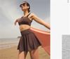 Biquíni de Três Peças Estilo Coreano Sem Alças Cintura Alta Preto Café Rosa Maiô para Spa com Bojo Moda Praia Estilo Dividido Dividido