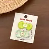 Set Creativo y Lindo de Pasadores de Manzana con Lazo, Pinza Versátil para Flequillo, Pinza Lateral, Elegante Accesorio para el Cabello