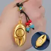 Pinza de cangrejo de cobre de imitación cadena de llaves giratoria 12 signos del zodíaco manos colgante de llave de coche rico lugar escénico regalo popular