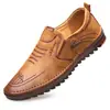Zapatos Casuales de Cuero Cosidos a Mano para Hombre de Primavera y Otoño 2022 Zapatos de Cuero Suave Suela Suave para Hombre 521