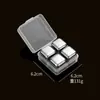 Cubos de Gelo de Aço Inoxidável 304 Partículas de Gelo de Congelamento Rápido Metal Criativo Bar Utensílios de Bar Quadrado de Gelo para Cerveja Pedras de Gelo para Whiskey