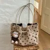 Bolso Tote de Lunares Vintage Nuevo Transfronterizo 2026 para Mujer, Bolso de Hombro de Gran Capacidad para el Trabajo, Bolso de Mano a la Axila de Moda