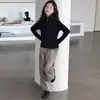 Ropa de Otoño para Niñas 2026 Nueva Moda Estilo Coreano Suéter de Punto y Pantalones con Estampado de Leopardo para Niños Mayores
