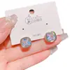 Nuevos Pendientes Cuadrados de Circonita Colección Simple 2025, Pendientes de Joyería Resistentes Elegantes de Gama Alta para Mujer