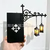 Estantería de Libros para Productos Nuevos Transfronterizos Luz de Linterna Iluminación de Estantería de Biblioteca Linterna Artesanías de Hierro