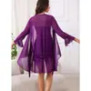 Comercio Exterior Transfronterizo Tallas Grandes Sexy Malla Encaje Camisón Femenino Transparente Bata Conjunto de Pijama