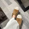 Novedad de Principios de Primavera Mocasines de Gamuza con Cadena Metálica Estilo Chanel para Mujer, Tenis Casuales Planos, Mocasines con Bloques de Color para Mujer