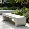 Banqueta Hueca en Forma de U Creativa de UHPC Silla de Hormigón Simple para Parque Silla de Ocio para Exteriores Hecha a Medida Según Dibujo