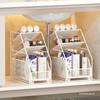 Estante de Almacenamiento Debajo del Lavabo del Baño, Cesta Deslizable para Gabinete de Tocador de Baño, Estante en Capas de Almacenamiento Interior de Gabinete, Tipo Deslizable