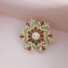 Anillo Giratorio de Copo de Nieve de Lujo de Gama Alta Nuevo 2024 Pin Fijo para Ropa Accesorios de Anillo para Traje