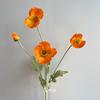 Flores Artificiais de Papoula de Outono Transfronteiriças, Flores de Papoula de Veludo para Arranjos de Casamento, Decoração de Casa, Atacado de Casamento