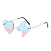 Gafas de sol de moda europeas y americanas con personalidad, estilo rayo, sin montura irregular, para fiestas y bailes, 2024