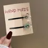 Estilo frio minimalista ~ Presilha de metal prateada para cabelo com clipe ins avançada doce legal franja cabelo desfiado clipe lateral