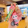 Ciclismo panda Net boneca animal vermelha bonito mochila pequeno pingente chaveiro dos desenhos animados chaveiro pingente atacado