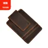 Cartera de Cuero Genuino para Hombre con Múltiples Tarjetas, Hebilla Magnética Simple, Clip Dorado, Cuero Crazy Horse Vintage Personalizado de Fábrica