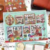 Colección Yingfei Serie Mi Pequeña Casa Edición 26 Mascota+Tarjeta Blanca Tamaño Extra Grande 2.5D Pegatinas de Paisaje