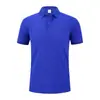 Camiseta polo de color sólido pesado camiseta logo impreso algodón de imitación fina 215g solapa pesada overol Paul manga corta