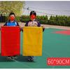 Bandera Roja de Mano con Palo para Actuación durante el Recreo, Accesorio Puro de Danza de Bandera Roja, Bandera Doble Cara Roja y Amarilla que Cambia de Color para Apoyo