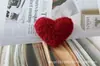 Ventas Directas de Fábrica de Accesorios de Joyería con Forma de Corazón de Lana de Cordero, Accesorios para el Cabello Hechos a Mano para Bricolaje, Tocados, Broches, Colgantes para Llaveros