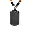 Colgante Militar para Hombre de Venta Caliente Europea y Americana, Superficie Lisa, Grabado Personalizable, Suministro Directo, Collar de Acero Inoxidable