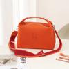 Nova Bolsa Feminina Ins 2024 Bolsa de Lona Cor Sólida Grande Capacidade Bolsa Simples para Cosméticos Estilo Coreano Bolsa de Ombro Único Transversal Armazenamento