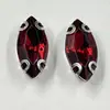 Garra de Broca Marquise com Fundo Prata 6*12mm, Broca de Garra D Acrílica Costurada à Mão, Acessórios para Roupas, Sapatos e Bolsas Feitos à Mão para DIY, Decorações
