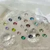 Wuzhou K9 Super Brilhante 6X8 Formato Ovo de Pombo Diamante 1:1 Réplica Huazi Decorativa Pontiaguda Irregular Acessórios para Unhas Peças de Diamante