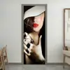 Pegatinas de puerta autoadhesivas removibles, pegatinas de pared impermeables, entrega directa del fabricante, adecuadas para renovación de casa de alquiler, especificaciones de tamaño