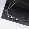 Nalan Plata S925 Exquisita Moda Estilo Japonés y Coreano Personalidad Infinito Corazón Lindo Forma Corazón Dulce Joyería de Mano S2419
