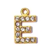Pingente de Aço Inoxidável com 26 Letras Inglesas Cravejadas de Diamante DIY para Mulheres A-Z Brincos Pulseira Colar Pingente de Joia em Aço Titânio