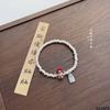 Guochao Anel Feminino Estilo Tibetano Paz e Alegria Contas de Transferência para Riqueza Pulseira Prata de Lei 999 Pintura Esmaltada Pulseira Deus da Riqueza
