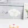 Bola de Algodón Grande Bola de Pelo Nube Decoración de Pastel de Cumpleaños Enchufe Suministros para Hornear Enchufe Decoración de Mesa de Postres de Celebridad de Internet