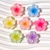 Flor Transparente Flor de Cinco Pétalos Joyería de Resina Accesorios DIY Funda de Teléfono Flor para Zapatos Materiales Pinza para el Cabello Diadema Parche Decoración