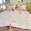 Novo Conjunto de 3 Peças de Colchão de Gelo Cartoon 2026 com Efeito Refrescante, Lavável à Máquina, para Dormitório de Estudante de Verão, Cama de Solteiro