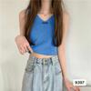 Camisola Sexy de Exportación del Sudeste Asiático Ropa Interior para Mujer Verano 2023 Deseo Puro Base Sin Mangas Top Corto de Punto