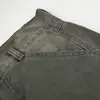 Pantalones de Trabajo Vintage Estilo Wasteland con Diseño Punk de Moda Callejera Retro, Pantalones Rectos Anchos Holgados Multibolsillos para Hombre