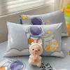 Un Par de Fundas de Almohada de Algodón con Dibujos 48X74 Fundas de Almohada Domésticas para Niños Funda Protectora de Almohada Individual para Dormitorio