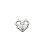 Pendientes Corazón de Espina de Aleación de Titanio F136 Titanio G23 Rosca Interna Zirconia Joyería para Perforación de Labio Perforación de Lengua