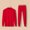 Conjunto de ropa interior térmica de otoño para hombre de la marca Source, algodón puro, fino, cálido, cuello redondo, talla grande, para mediana edad y mayores, venta al por mayor y entrega directa
