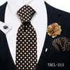 Corbata para Hombre, Pañuelo Cuadrado, Gemelos, Broche Set de 4 Piezas para Banquete de Negocios Decoración de Traje Camisa Corbata de Moda Fábrica Shengzhou