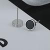 Pendientes para hombre Diseño masculino Pendientes de ágata negra de nicho Pendientes atractivos para hombre
