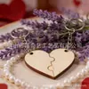Set de Llaveros de Rompecabezas de Madera con Forma de Corazón para Pareja Regalo Romántico para el Día de San Valentín Colgante Creativo para Pareja
