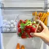 Caja organizadora para puerta lateral de refrigerador, un práctico organizador para clasificar y almacenar artículos, con recipientes interiores de grado alimenticio para mantener los alimentos frescos, diseñado específicamente para almacenamiento en la puerta lateral