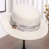 Sombrero de Lana de Ala Plana Estilo Hepburn con Estampado Paisley Francés para Hombres y Mujeres, Sombrero Retro Jazz de Socialité Británica para Otoño e Invierno