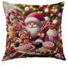Funda de almohada con estampado de árbol de Navidad Temu Funda de almohada decorativa festiva de poliéster estampado Funda de cojín para sala de estar dormitorio