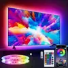 Kit Bluetooth 24 Teclas 5050Rgb Autoadesivo USB Luz Ambiente de Fundo para TV com Controle Remoto Bluetooth e App Transfronteiriço