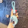 Llavero Colgante Creativo de Delfín de Cuero PU Ballena Pequeña Linda Colgante para Mochila Escolar de Estudiante Regalo Venta al por Mayor