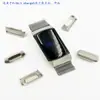 Correa de acero inoxidable para metalurgia de polvos para Fitbit Charge 5/6 con bucle milanés y pasadores de tamaño mediano
